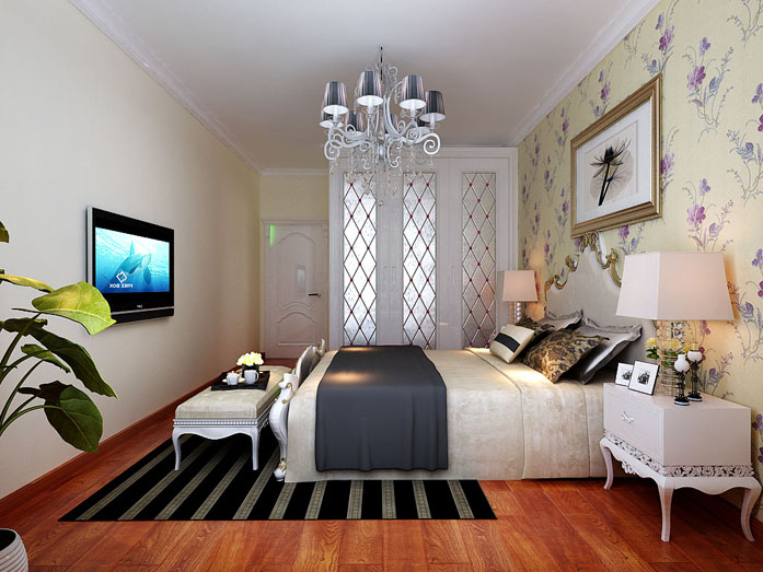 欧式 三居 白领 收纳 80后 小资 卧室图片来自哈尔滨实创装饰阿娇在帕纳英郡158平简欧风格三居室的分享