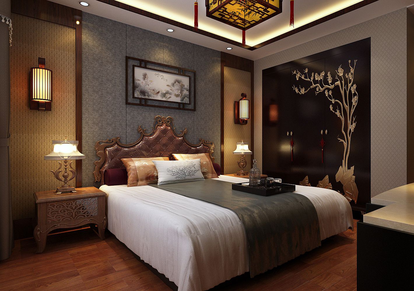 大户型 卧室图片来自百家装饰杨乐乐在金地长青湾的分享