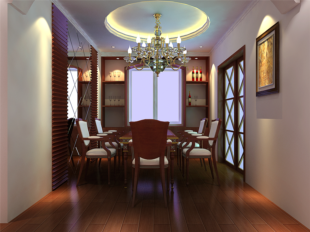 欧式 三居 白领 收纳 80后 小资 餐厅图片来自实创装饰完美家装在紫金新干线201平欧式风格案例的分享