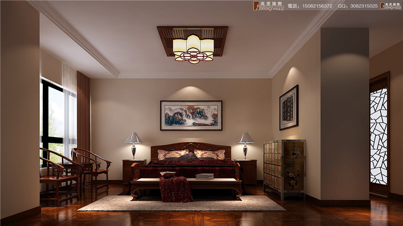 高度国际 卧室图片来自成都高端别墅装修瑞瑞在新中式风格-----成都高度国际的分享