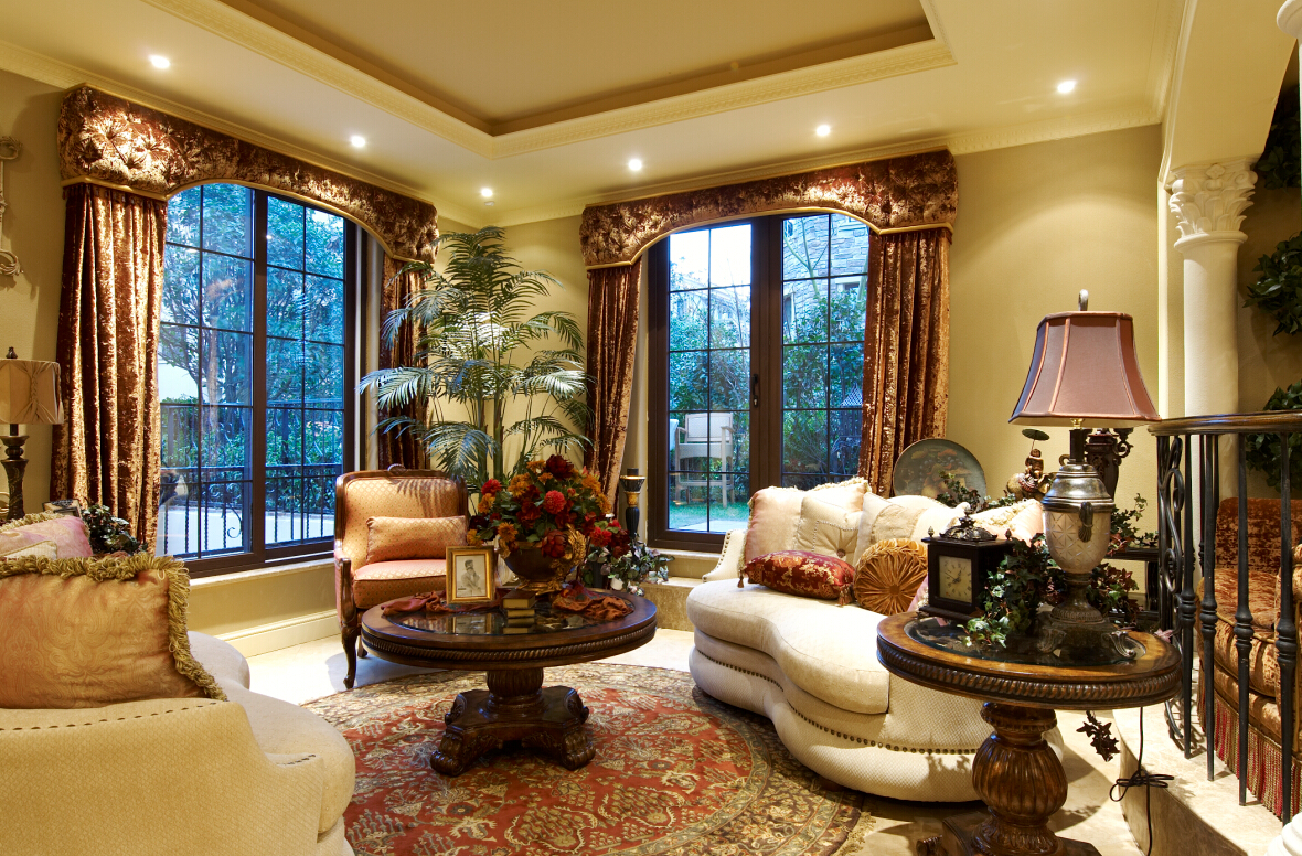 美式 客厅图片来自紫禁尚品设计师李擎在丽宫美式风格的分享
