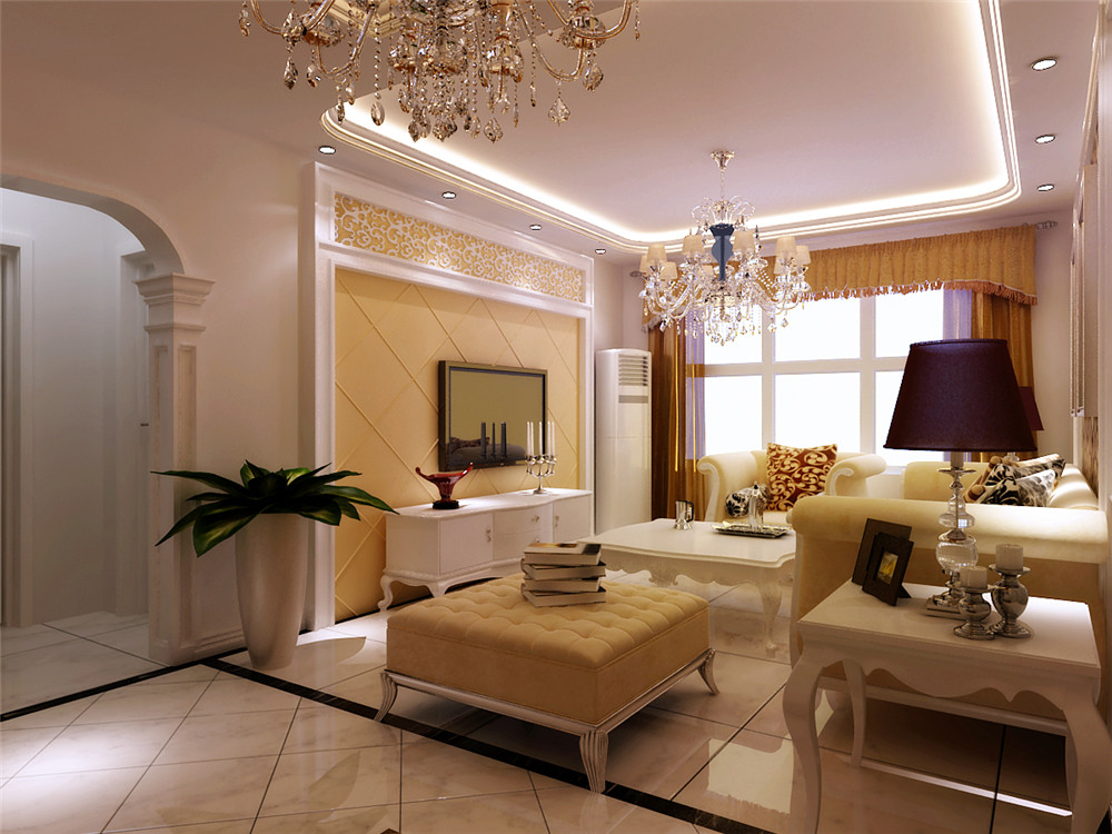 欧式 二居 白领 客厅图片来自天津科艺隆装饰在科艺隆-金隅满堂-简欧风格-90平的分享