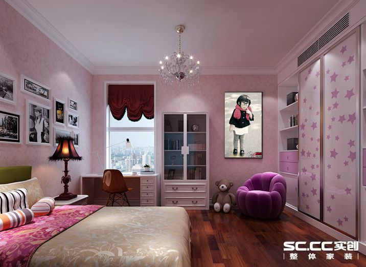 欧式 简约 三居 白领 收纳 80后 小资 卧室图片来自实创装饰百灵在中信城简单大气简欧风200平米的分享