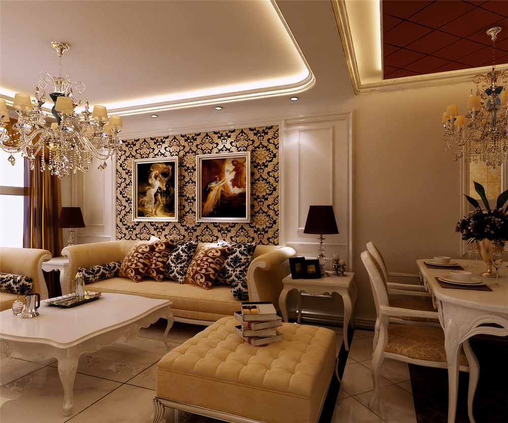 欧式 二居 白领 餐厅图片来自天津科艺隆装饰在科艺隆-新汇华庭-简欧风格-90平的分享