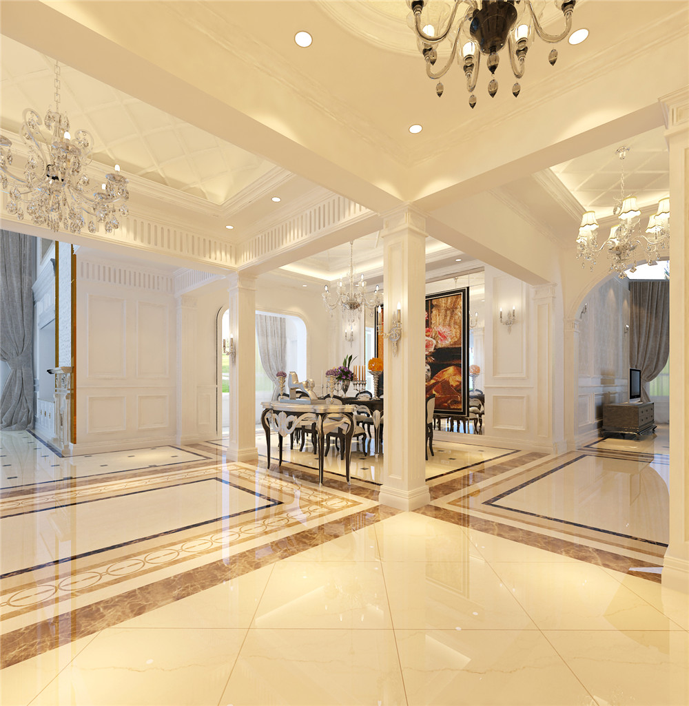 欧式 别墅 白领 餐厅图片来自天津科艺隆装饰在科艺隆-天山城别墅-欧式风格的分享
