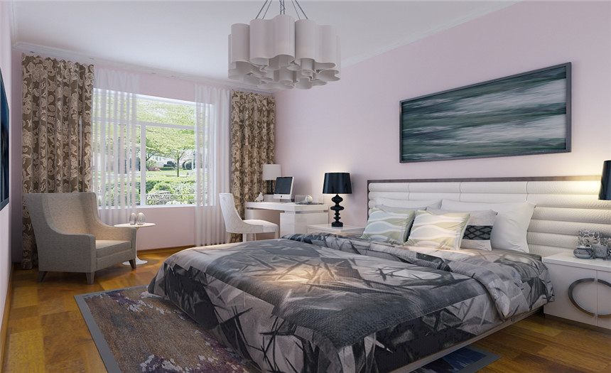 三居 欧式 简约 现代 卧室图片来自实创装饰晶晶在绿地梧桐院120平三居简欧风格的分享