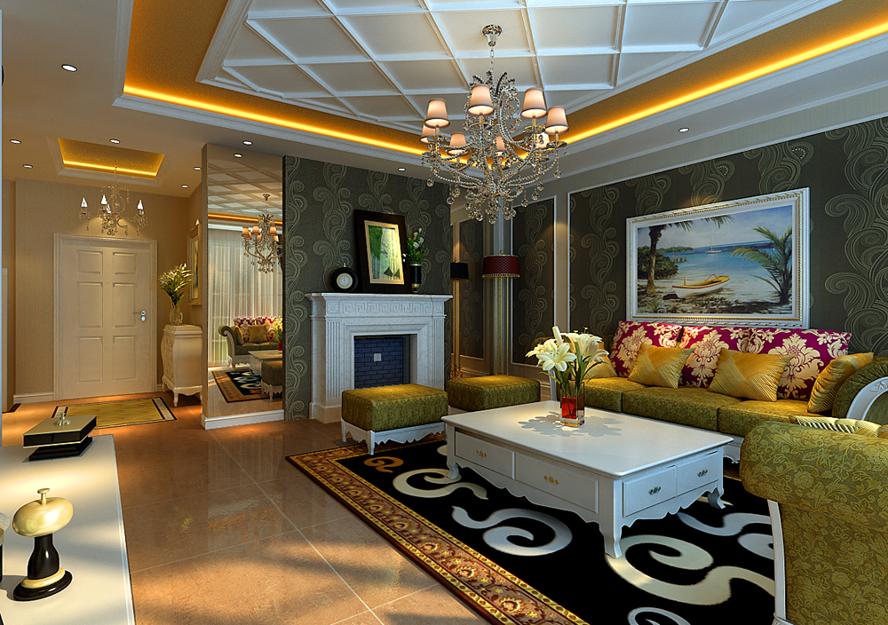 欧式 客厅图片来自百家装饰杨乐乐在碧桂园银河城220的分享