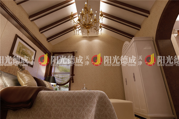 别墅 美式 韵味 卧室图片来自天津阳光德成装饰公司在玉龙花园的分享