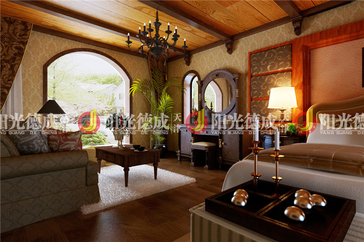 别墅 美式 韵味 客厅图片来自天津阳光德成装饰公司在玉龙花园的分享