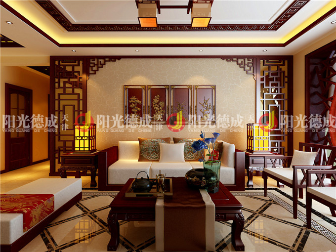 中式 雅致 品味 客厅图片来自天津阳光德成装饰公司在津滨藏锦的分享