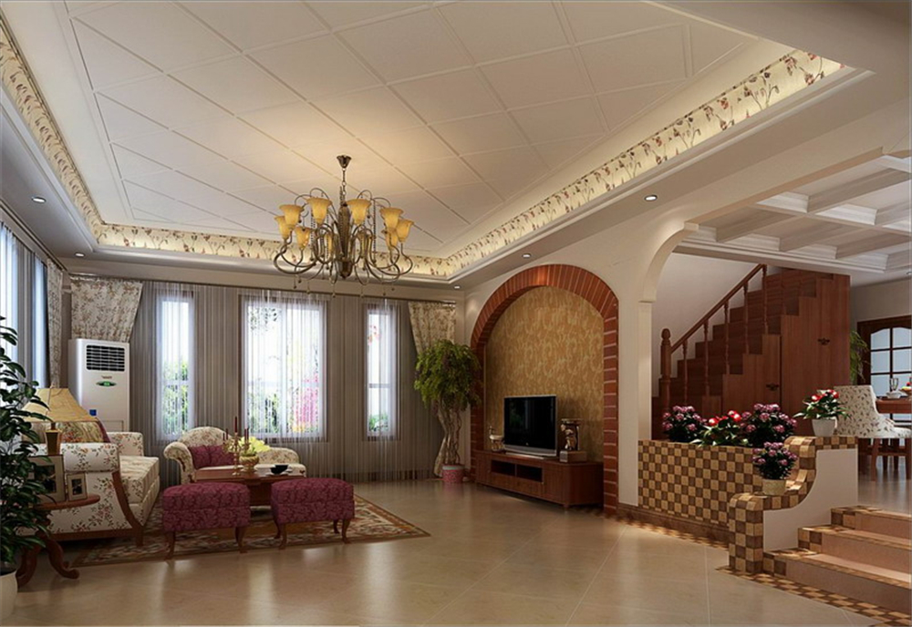 欧式 别墅 白领 收纳 80后 小资 客厅图片来自实创装饰完美家装在孔雀城大学里300平美式风格案例的分享
