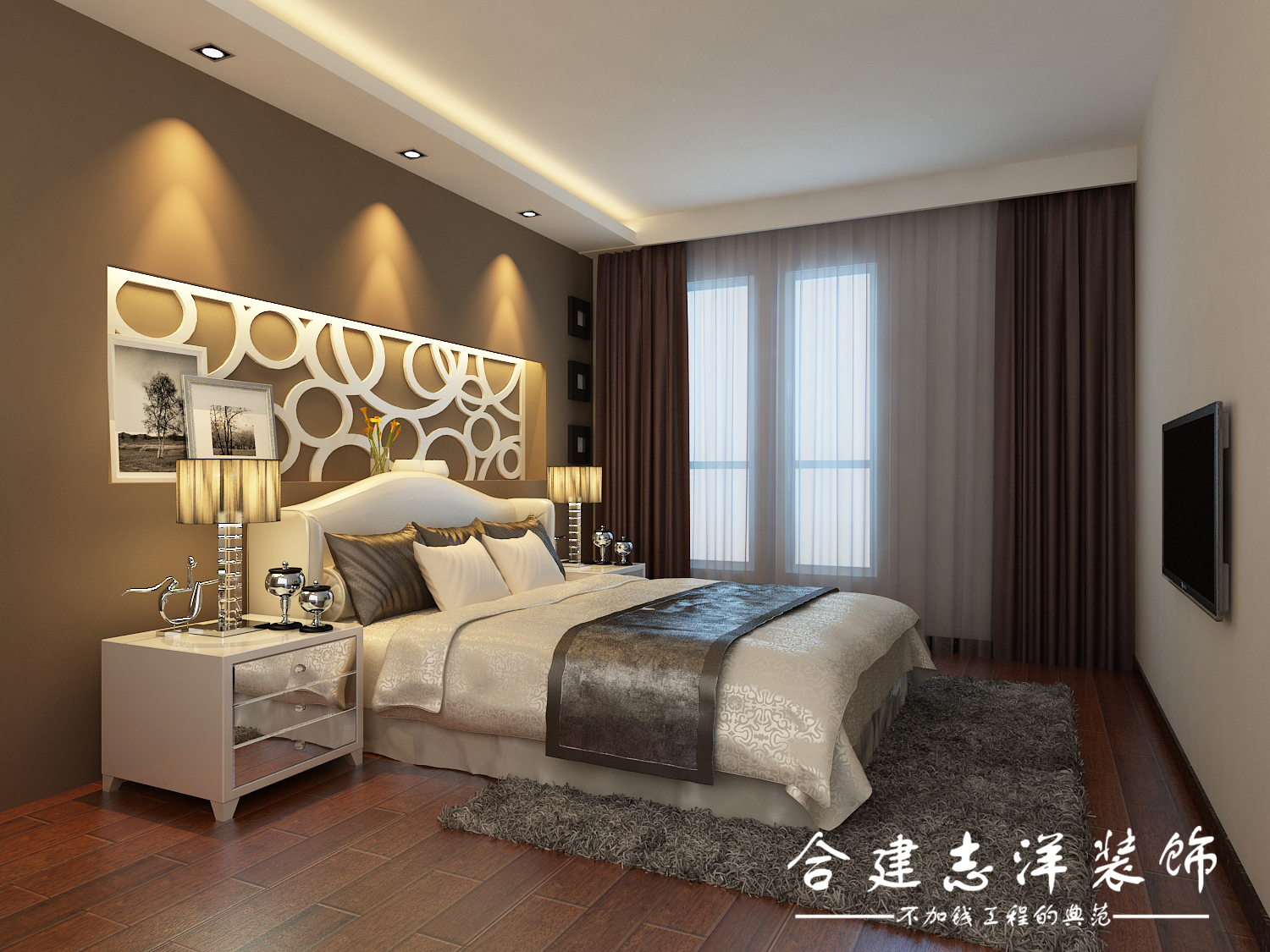 二居 简约 卧室图片来自贾凤娇在北京合建装饰建邦华庭89平的分享