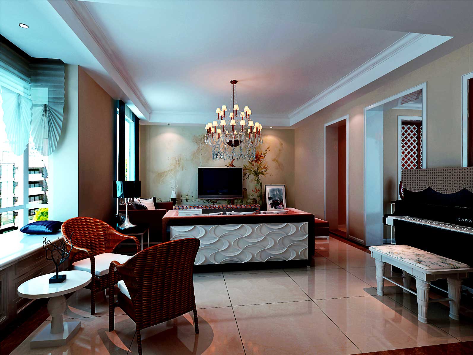 刘杨成 刘杨 客厅图片来自交换空间刘杨成室内设计师在280平欧式书香度假宅邸的分享