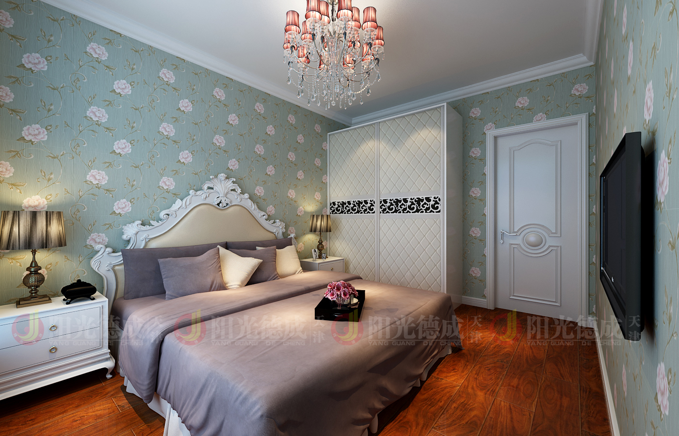 卧室图片来自天津阳光德成装饰公司在洞庭路壹号88平米欧式风格的分享