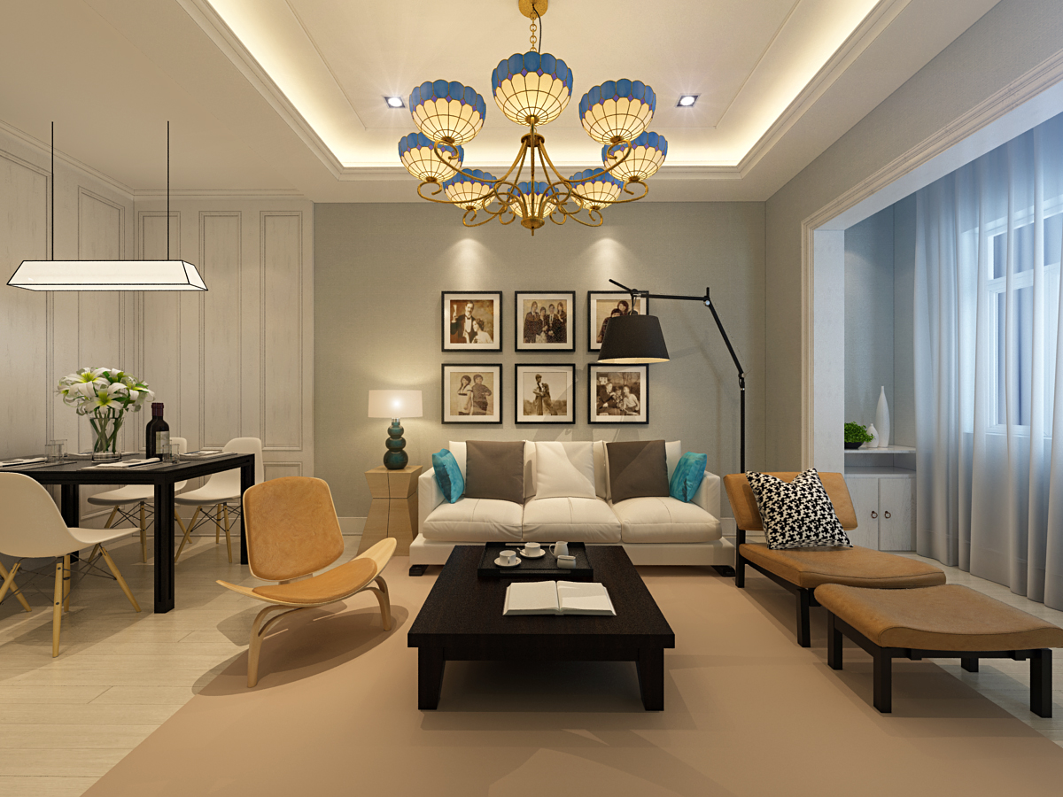 刘杨成 刘杨 客厅图片来自交换空间刘杨成室内设计师在93平简约美式的分享
