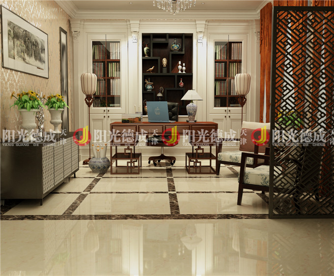 别墅 欧式 典雅 客厅图片来自天津阳光德成装饰公司在静海别墅的分享