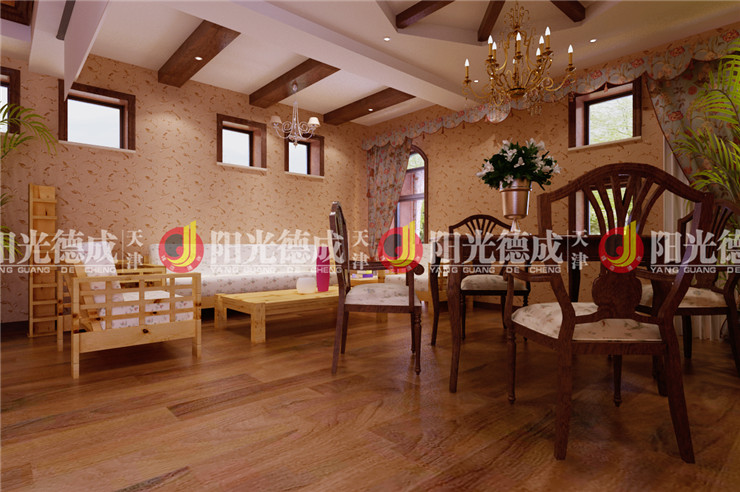 别墅 美式 韵味 客厅图片来自天津阳光德成装饰公司在玉龙花园的分享