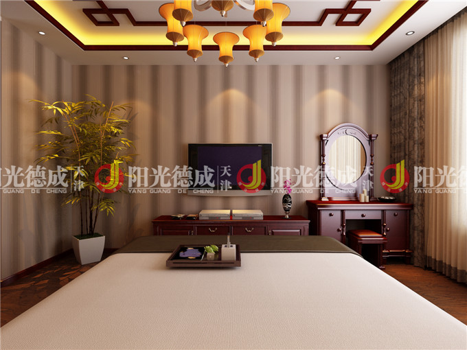 中式 雅致 品味 卧室图片来自天津阳光德成装饰公司在津滨藏锦的分享