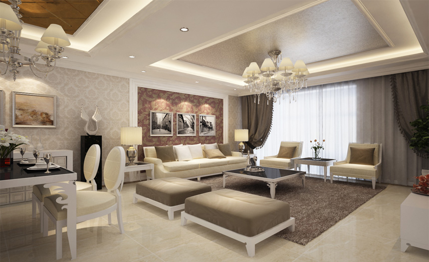 刘杨成 客厅图片来自交换空间刘杨成室内设计师在107平奢华大气的舒适三居室的分享