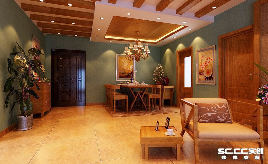 刘杨成 刘杨 餐厅图片来自交换空间刘杨成室内设计师在157平崇尚自然东南亚风情的分享