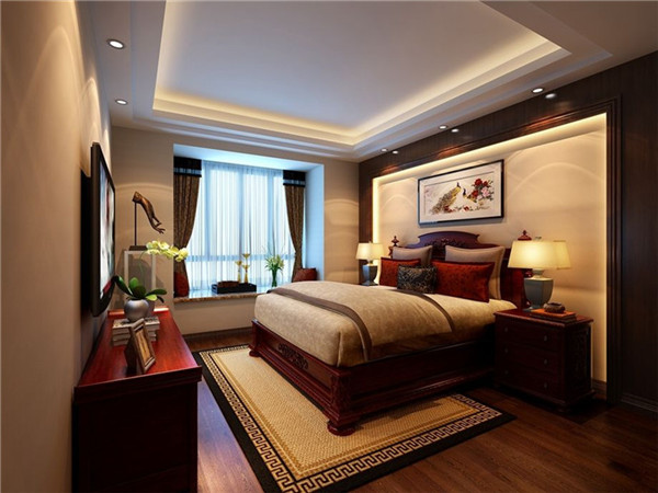 卧室图片来自湖南名匠装饰在万科魅力之城中式风格的分享