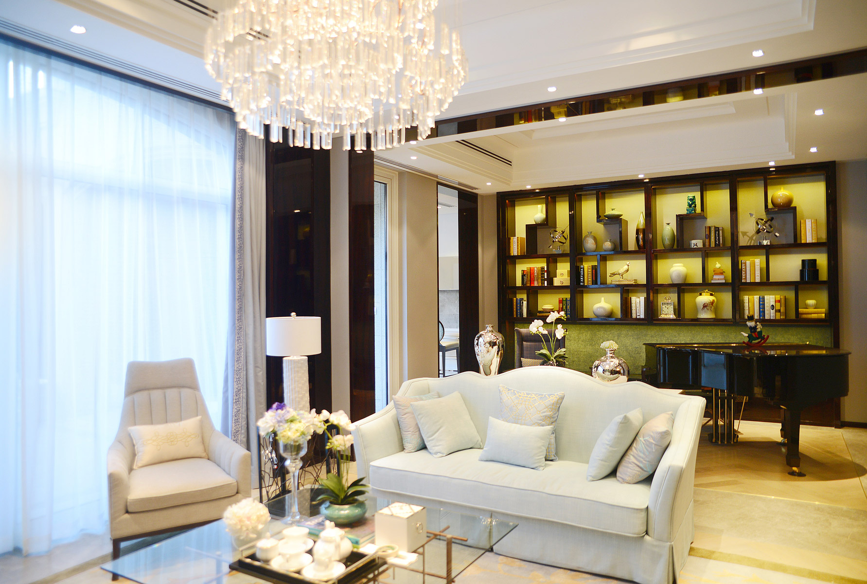 客厅图片来自苹果装饰公司在北辰三角洲新中式风格欣赏的分享