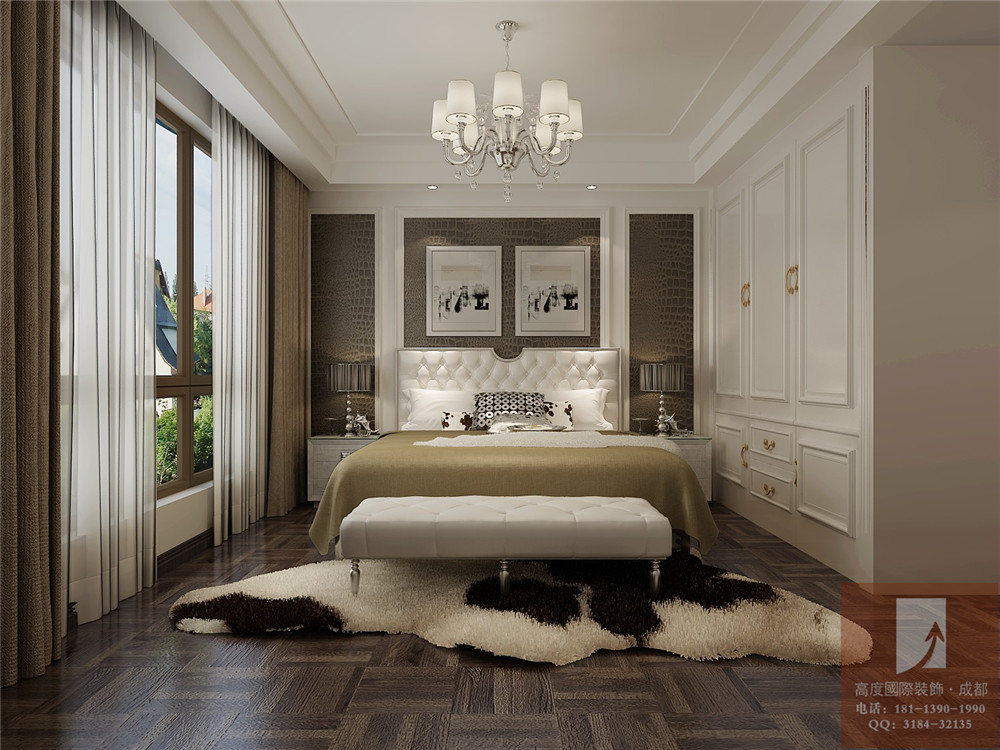 港式 南湖国际 卧室图片来自成都高度国际装饰娜娜在南湖国际139平米港式的分享