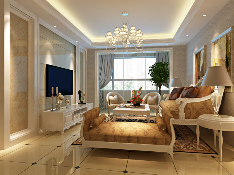 楠香山 130平米 现代欧式	 客厅图片来自cdxblzs在楠香山 130平米 现代欧式	三室的分享