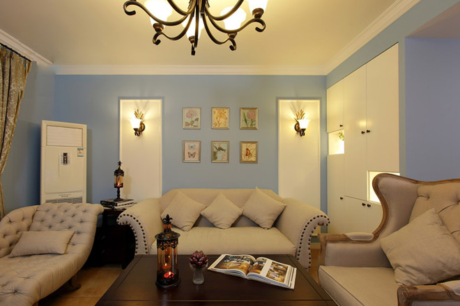 客厅图片来自周楠在110㎡美式混搭打造古典浪漫家园的分享