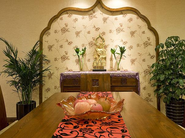 中式 东南亚 混搭 三居 自然舒适 餐厅图片来自佰辰生活装饰在中式东南亚混搭三室二厅的分享