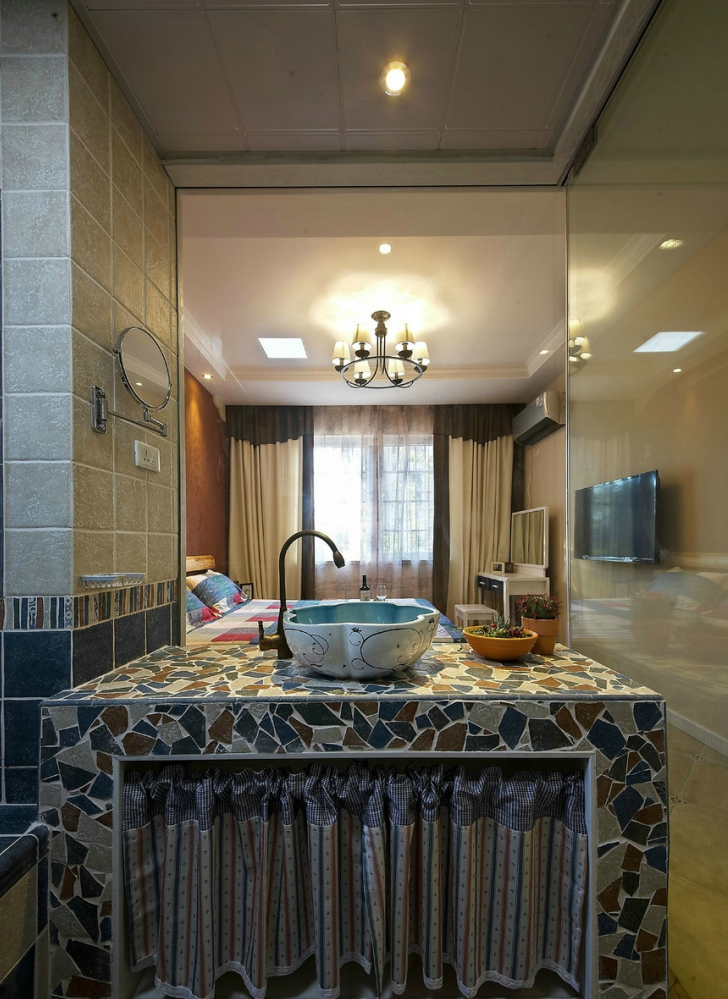 三居 田园 美式 卫生间图片来自百合居装饰工程有限公司在小清新美式小屋的分享