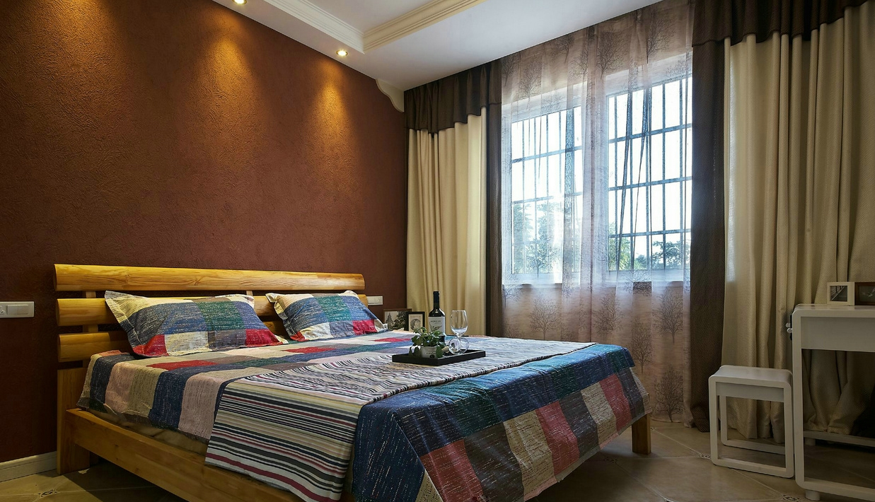 三居 田园 美式 卧室图片来自百合居装饰工程有限公司在小清新美式小屋的分享
