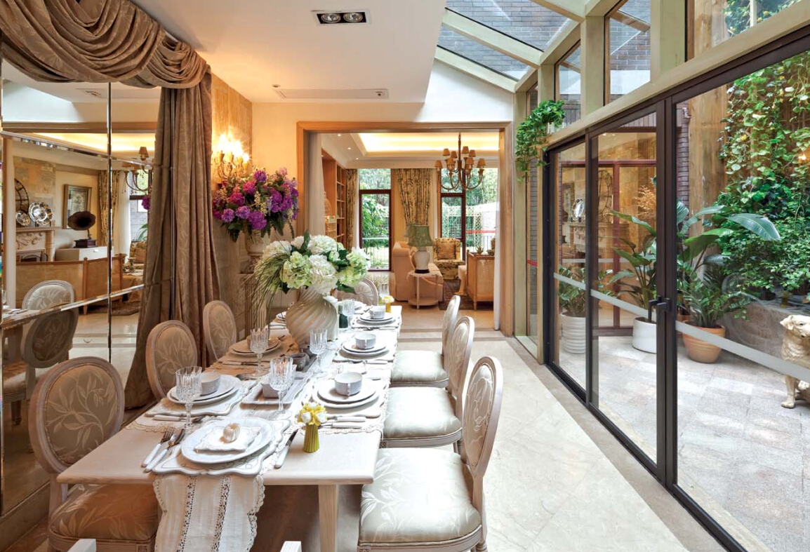 田园 别墅 餐厅图片来自紫禁尚品设计师李擎在长海御墅的分享