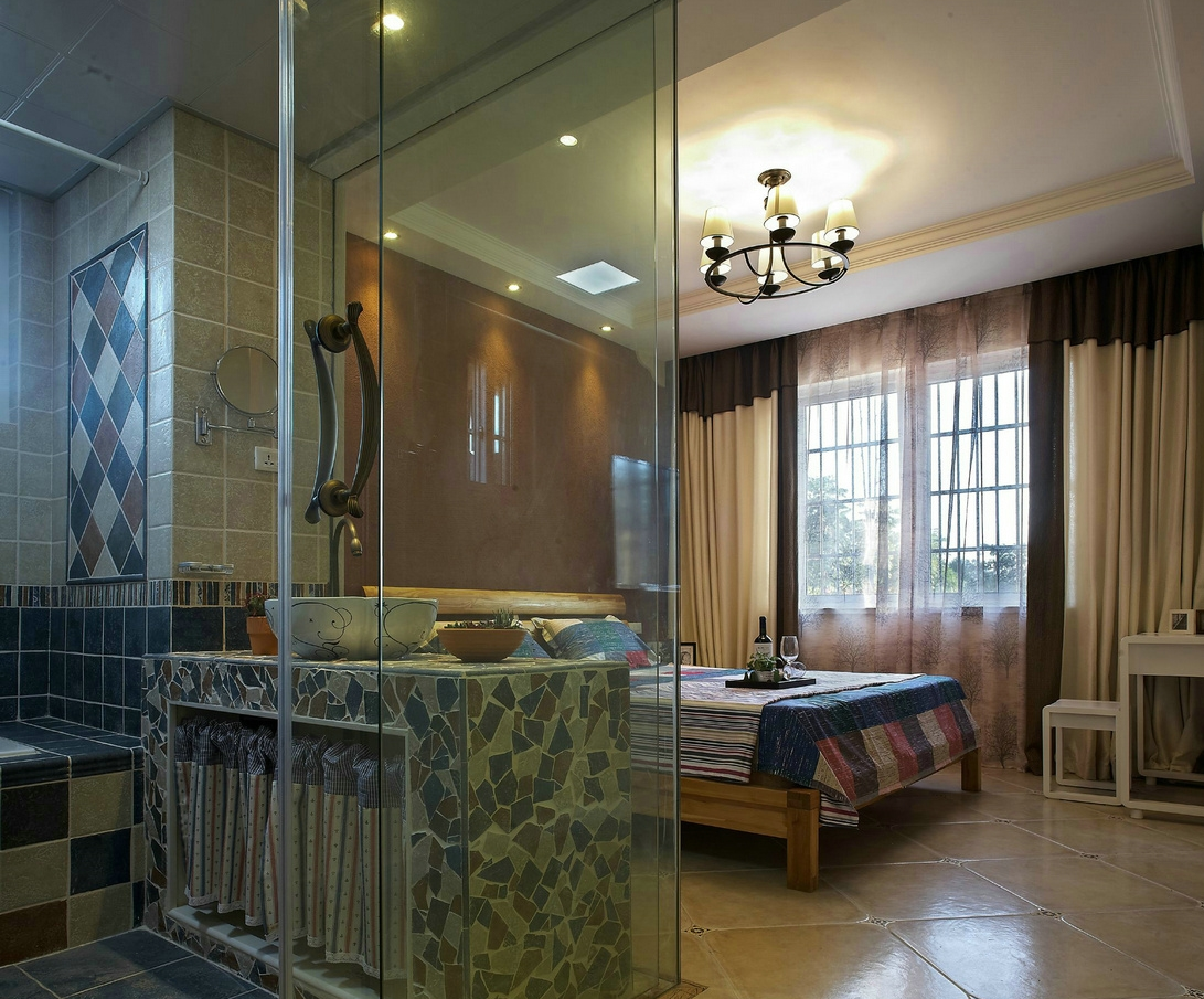 三居 田园 美式 卧室图片来自百合居装饰工程有限公司在小清新美式小屋的分享