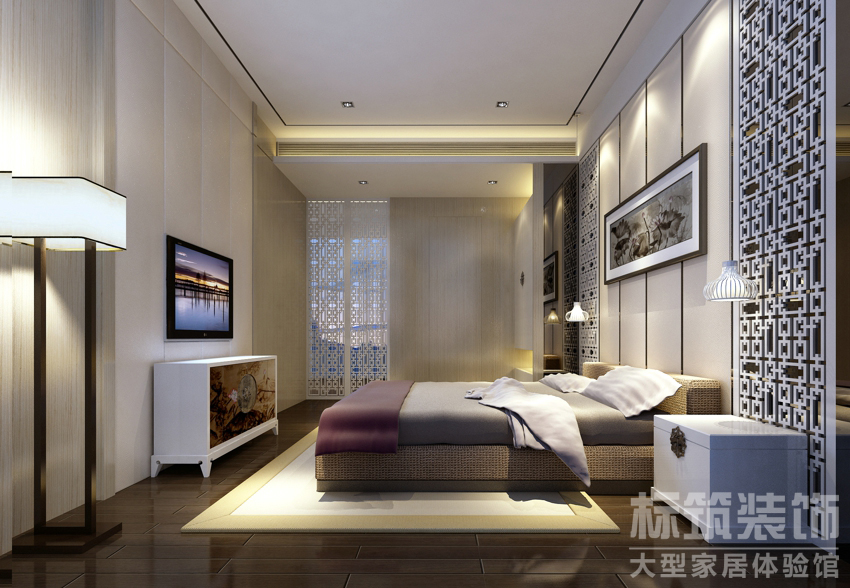 中式 设计 装修 客厅 标筑 成都装修 卧室图片来自四川标筑装饰公司在置信丽都-现代中式的分享