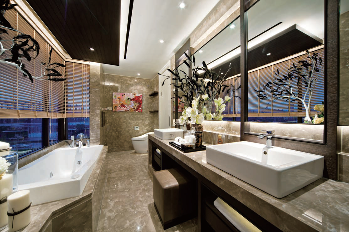 现代简约 别墅 白领 80后 卫生间图片来自孟庆莹在现代简约远洋万和公馆280平米的分享
