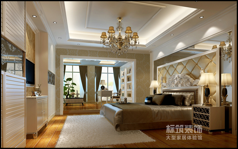 别墅 欧式 小资 标筑 设计 卧室图片来自四川标筑装饰公司在中央别墅-欧式风格的分享