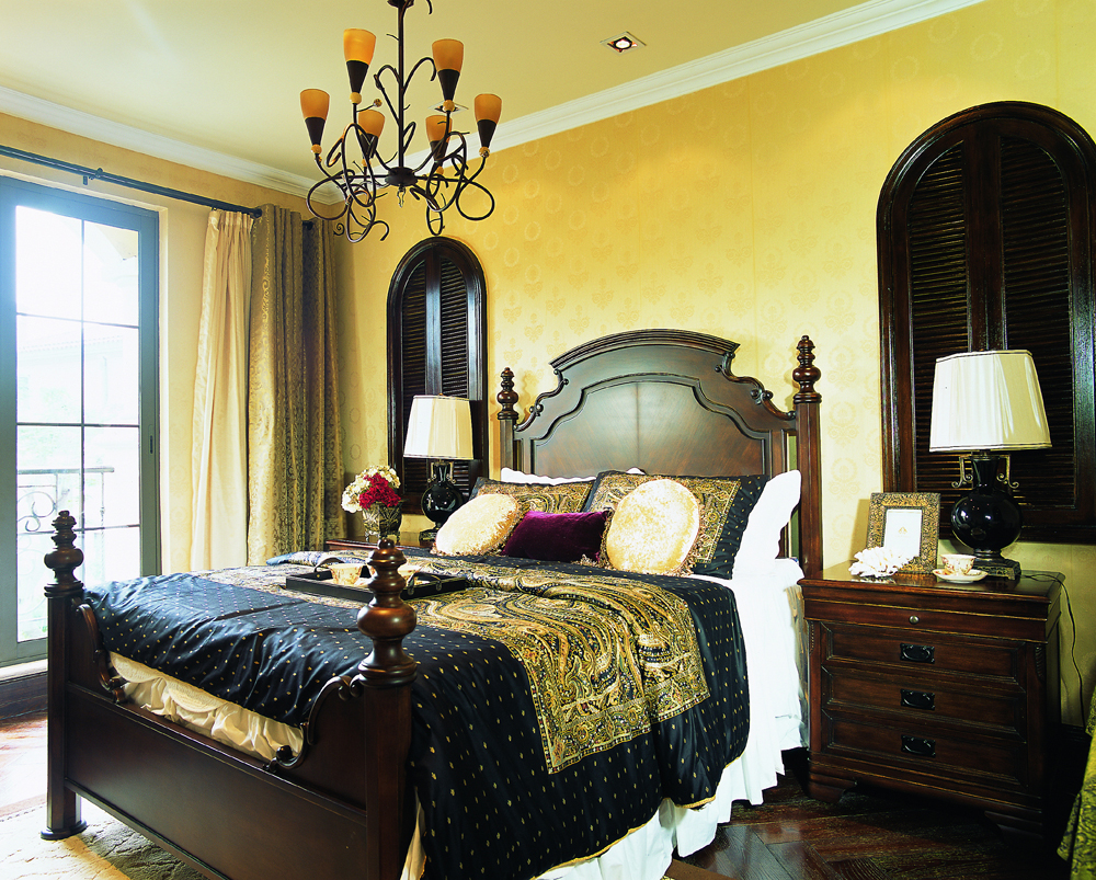 别墅 美式 地中海 卧室图片来自百合居装饰工程有限公司在美式 别墅的分享