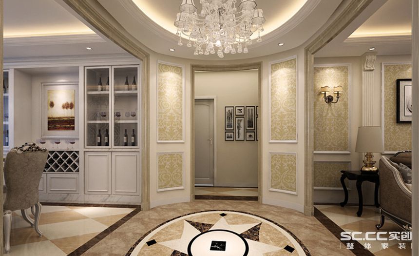 玄关图片来自交换空间刘杨成室内设计师在145平欧式奢华的三居室的分享