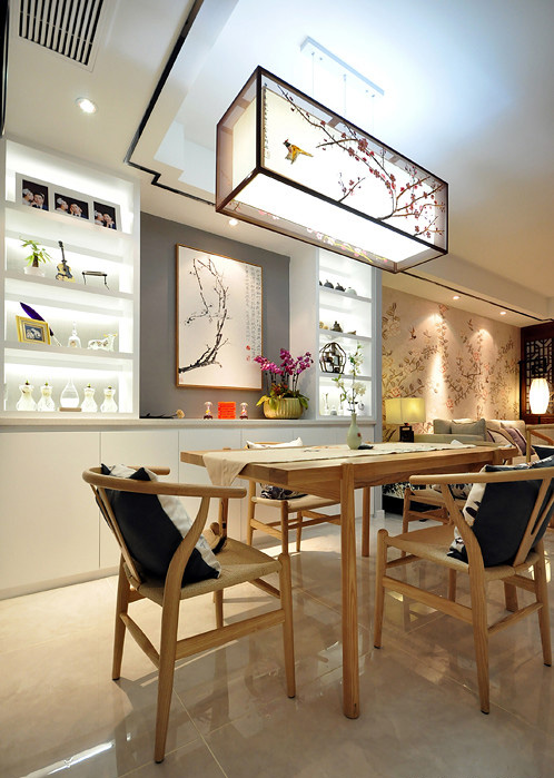 餐厅图片来自家装大管家在89平新中式淡雅居 温馨时尚空间的分享