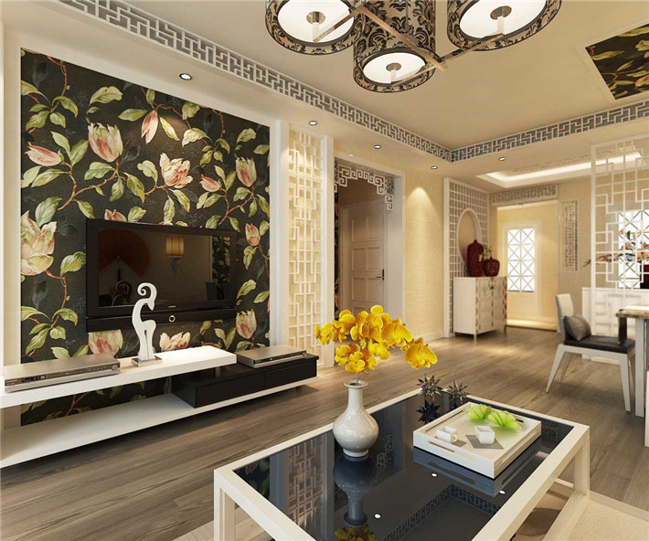 混搭 三居 客厅图片来自百家装饰小王在金地铂悦125平的分享