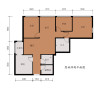 SOHOU现代城三居室户型原是测量图展示