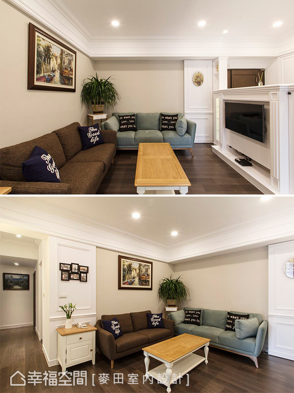 客厅图片来自幸福空间在115平纯净美式休闲居所的分享