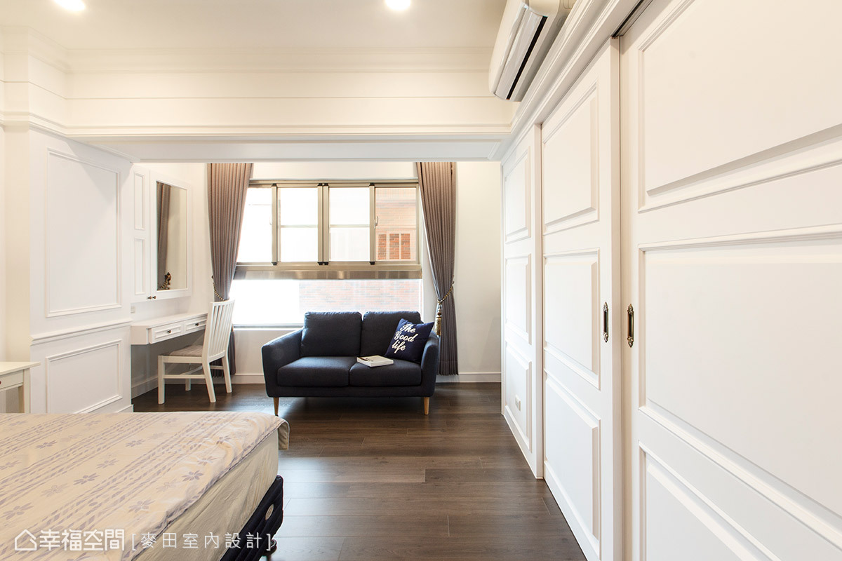 卧室图片来自幸福空间在115平纯净美式休闲居所的分享