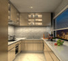 soho现代城三居室户型厨房效果图展示