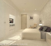 温馨简约的卧房空间，以进口壁纸搭配零甲醛系统柜铺陈温婉情调。 （此为3D合成示意图）