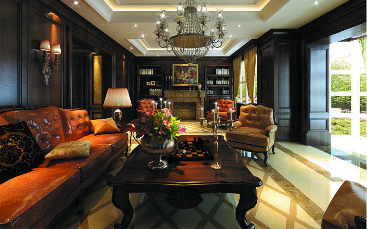 欧式 五居室 婚房装修 客厅图片来自实创装饰上海公司在五居室大平层古典欧式风格装修的分享
