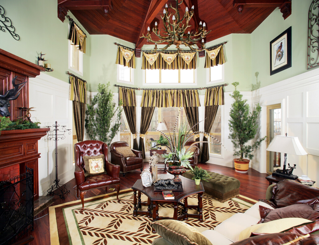 田园 美式 别墅 客厅图片来自紫禁尚品设计师李擎在远洋LAVIE美式乡村风格的分享