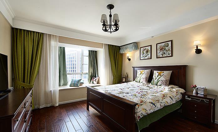 简约 美式 三居 质朴雅致 清新自然 卧室图片来自佰辰生活装饰在150平简约美式三居空间的分享