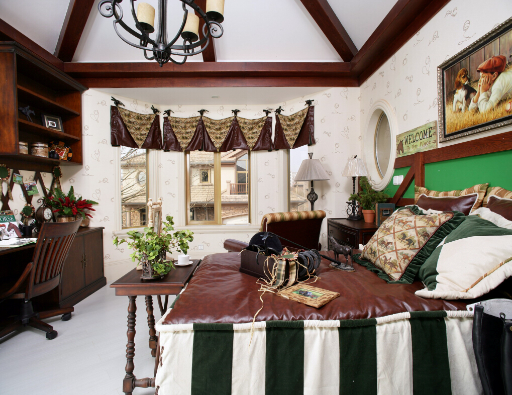 田园 美式 别墅 卧室图片来自紫禁尚品设计师李擎在远洋LAVIE美式乡村风格的分享